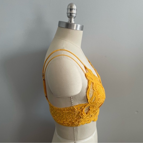 Free People Adella Longline Bralette- Sun- Size Small- NWT - Picture 4 of 8